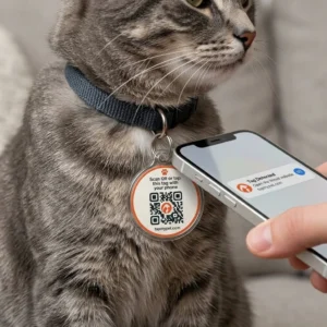 QR + NFC Pet Tag